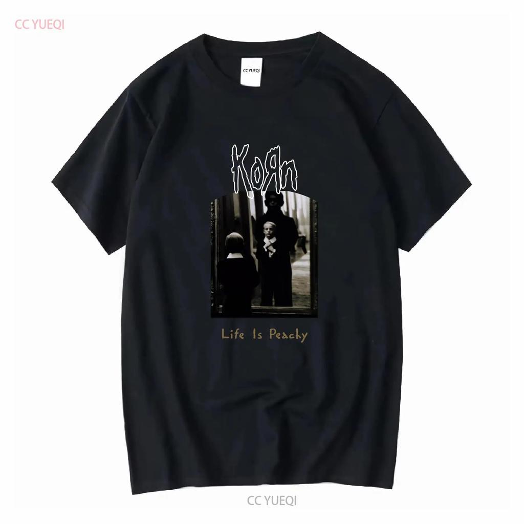 Korn Life Is Peachy Metal Band T Shirt Size S 5XL Long or Short Sleeves Vintage Washed Fashion Homme Slightly Comfortable