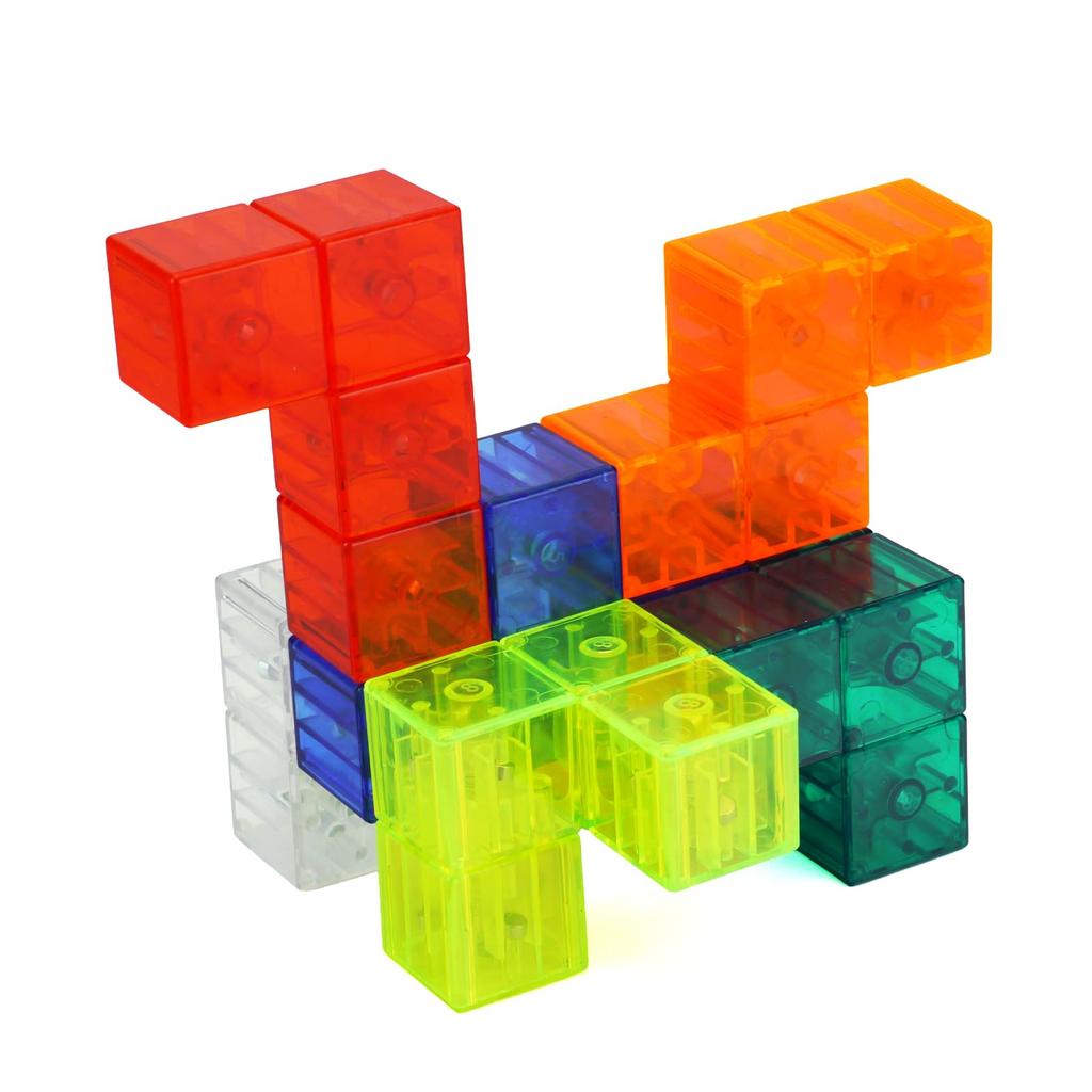 Spin Gear Magnetic Cube - Create Various Shapes with Built-in Magnetic Blocks