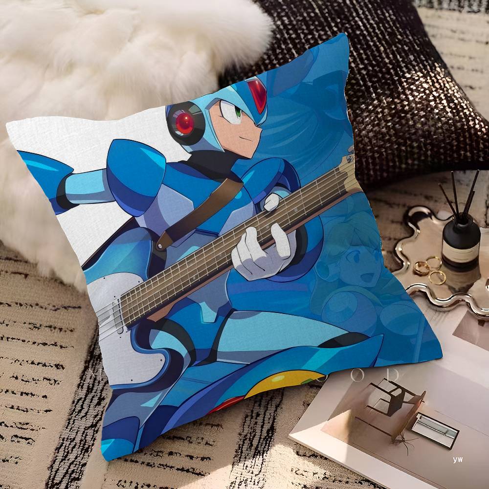 Mega Man X anime Personalized picture text home decorative pillows Household Gifts 45x45cm