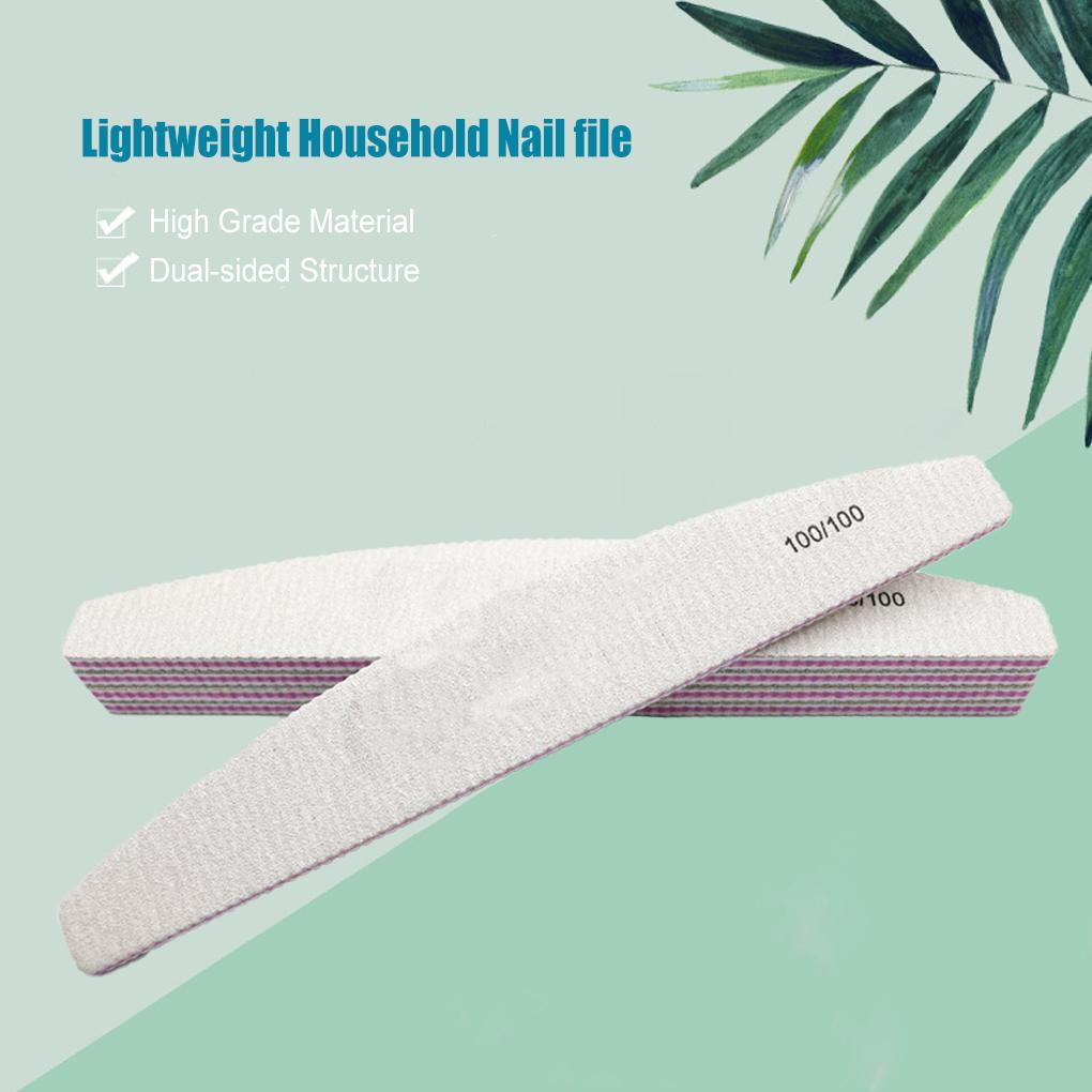 Nail File Strip Half Moon Shaped Home Salon Nails Trimming Tools Personal Care Trim Block Polishing Strips Pedicure Tool