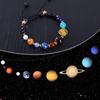 1PC Cosmic Galaxy Solar System Bracelet, Transfer Beads, Eight Planets,hand Woven Natural Beads