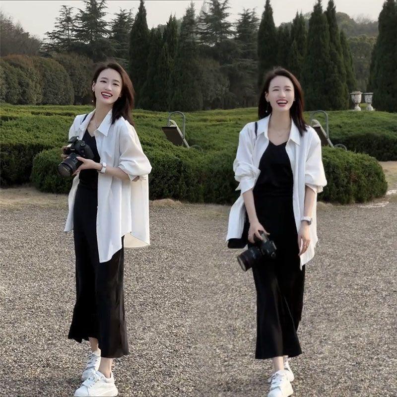 2026 Korean-Style Loose Casual Vest & Sun Protection Shirt Set for Women