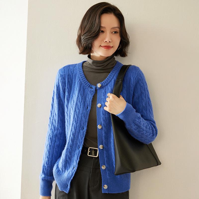 Women's Cashmere Blend Loose Knit Cardigan Sweater