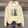 Women's Fashion Casual Long Sleeve Loose Printed Pullover Sports Long Sleeve Hooded Sweatshirt