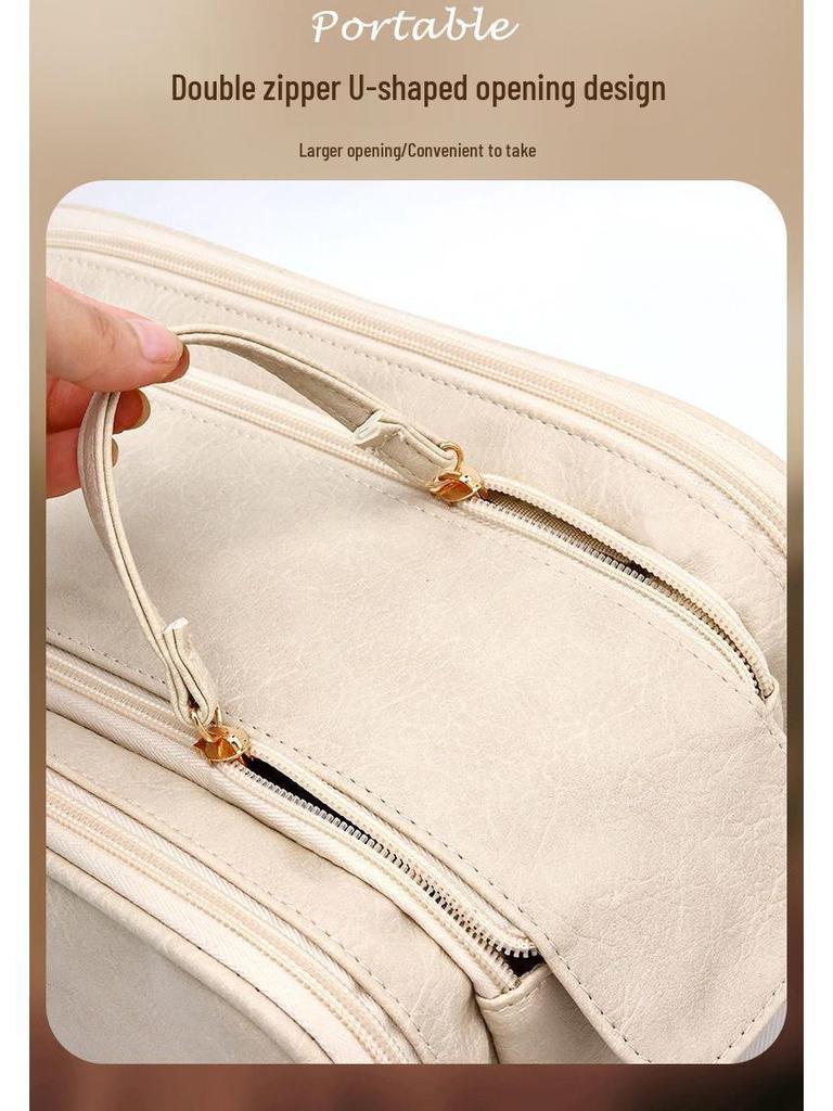 Xiaohongshu Popular Large-Capacity Double-Opening Travel Makeup and Toiletry Bag