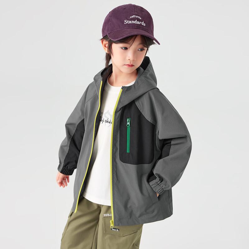 Boys' Hooded Water-Repellent Outdoor Softshell Jacket