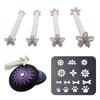 4pcs Fashion Reusable Flower Floral Dotting Tools Butterflies Moon Pattern Embossing Tool Dot Painting Pen for DIY Graffiti
