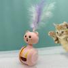 Automatic Cat Toy Tumbler Swing Toys for Cats Funny Balance Car Interactive Kitten Chasing Toy With Feather Ball Cat Accessories