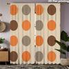 Tenda Moderna Geometrica Cerchio Stampa Soggiorno Tende Neutre Beige Arancione Modello Tende Per Finestra Decorazione Casa