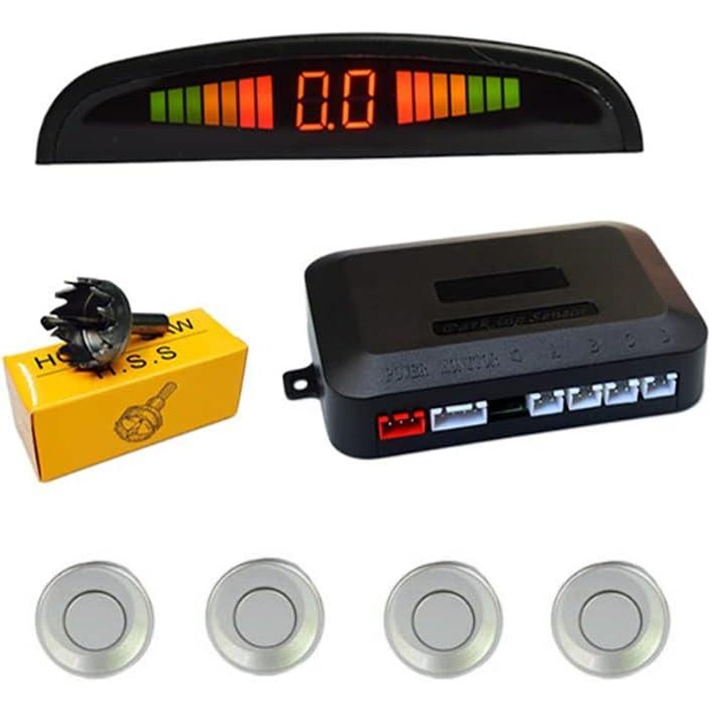 Car Parking Sensor System for 24V Vehicles, Buses Black ABS Backup Monitor Detector Assistant