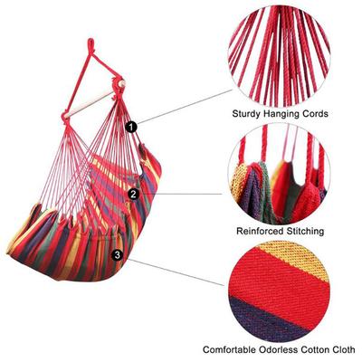 Travel Fabric Garden Hanging Chair Bedroom Camping Rope Bed 120KG Hammock Chair Hanging Hammock Swing Seat Hammock Swings