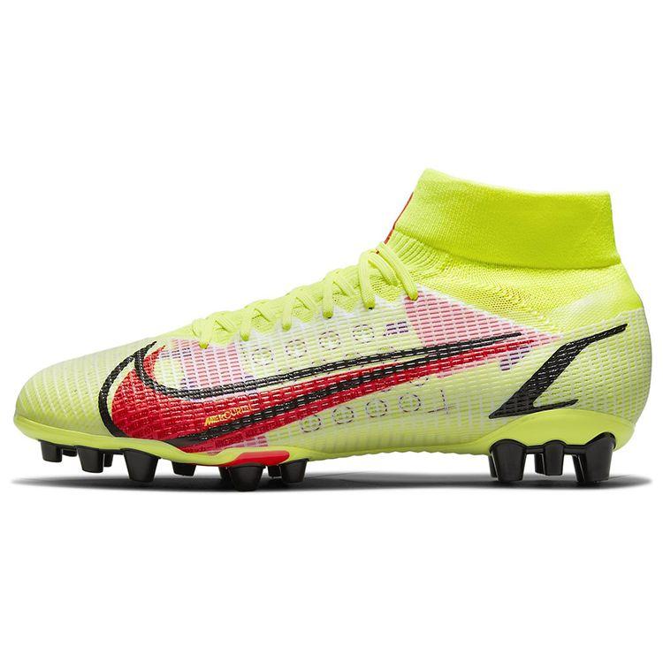 Nike Mercurial Superfly 8 Assassin 14 Pro AG (Rubber Short Studs) Anti-Slip Durable Football Shoes Men Football Shoes Fluorescent-Yellow CV1130-760