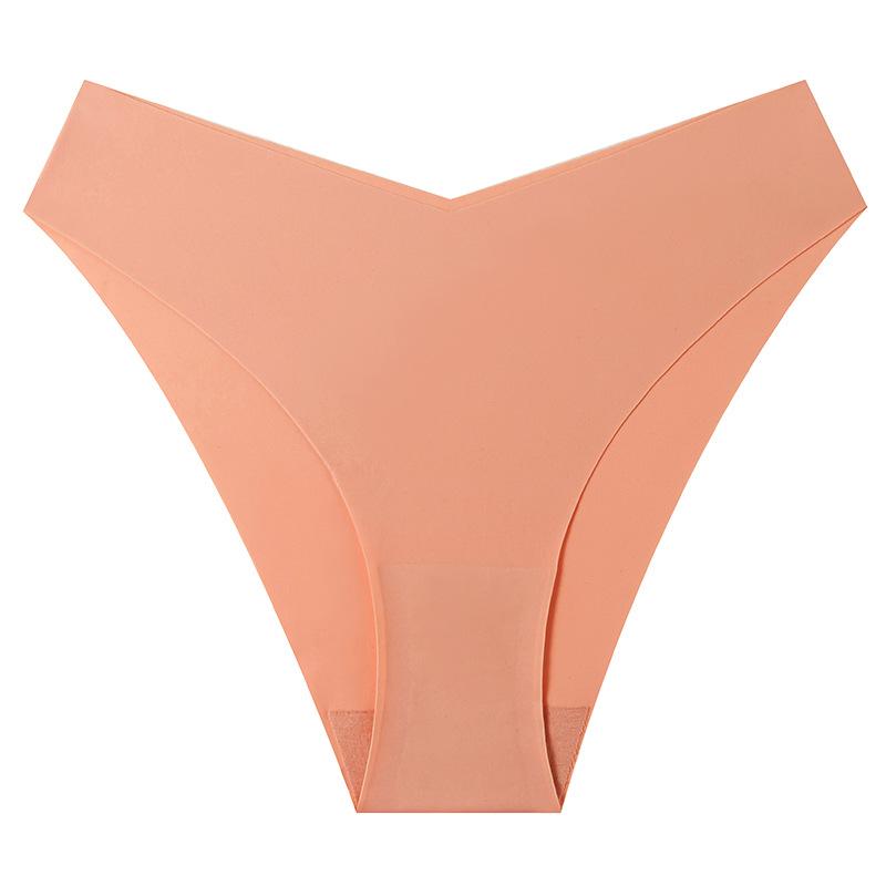 Plus Size Ladies Spring and Summer Sports Fast Dry Breathable Ice Silk Non Mark Low Waist Triangle Briefs