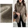 Korean Style High-End Autumn Winter New Maxi Fit Slim Stand Collar Doll Collar Wool Coat for Women
