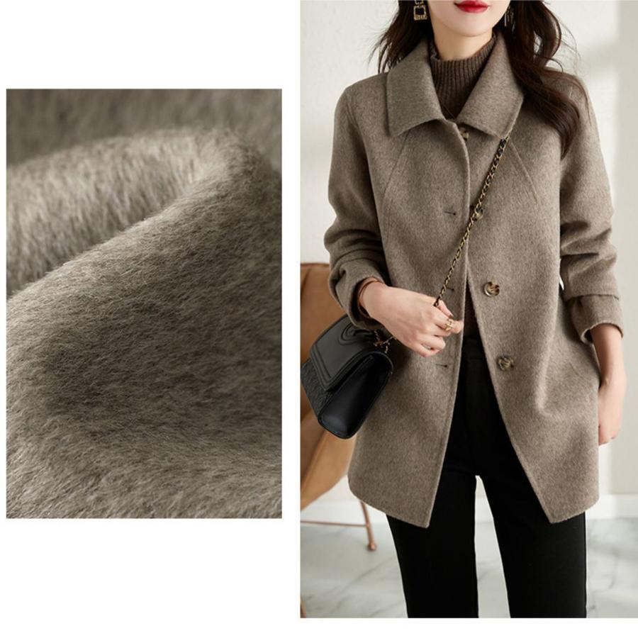 Korean Style High-End Autumn Winter New Maxi Fit Slim Stand Collar Doll Collar Wool Coat for Women
