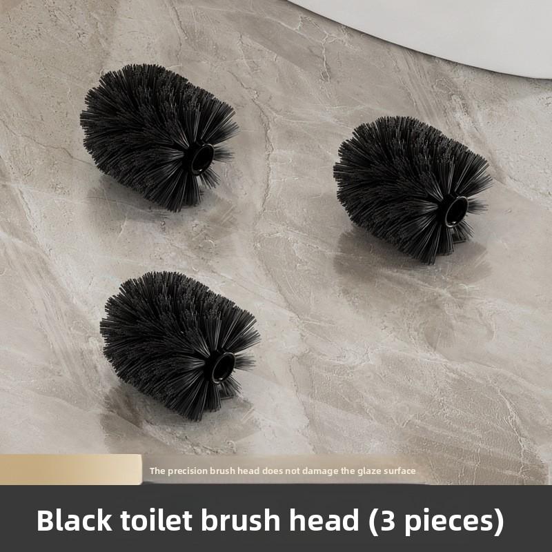 Stainless Steel Toilet Brush Bathroom WC Black Kitchen Cleaning Brush Silver Toilet Brush Scrubber Bathroom Cleaning Supplies