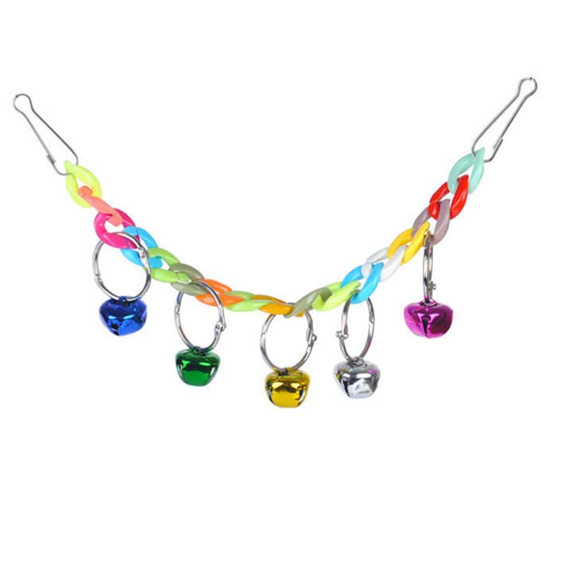 5/6pcs Parrot Bird Toy Set Hanging Cage Swing Rainbow Bridge Toy Bird Supplies