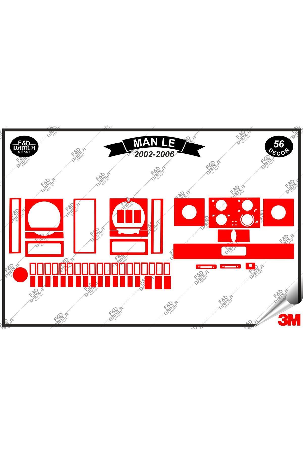 

Man LE 2002-2006 Torpido Konsol Trim Göğüs Maun Kaplama Set 56 Parça Kırmızı