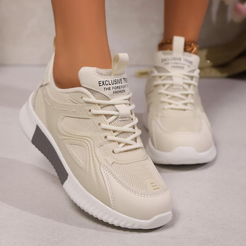 Autumn Women's Flat Shoes New Lace Up Breathable Mesh Platform Shoes for Women Casual Sneakers Outdoor Fashion Women's Tenis