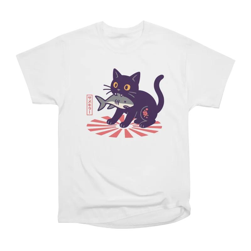 

Men Casual Shirts Short Sleeves SHARK KILLER White Tees Oversized T-shirts S белый