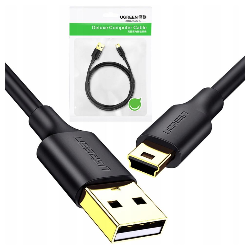 Ugreen Us132 Mini Usb To Usb Cable, 0.25M (Black)