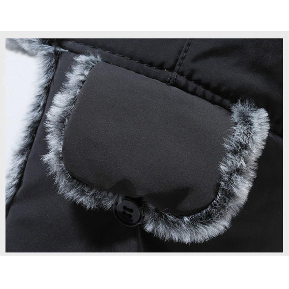Windproof Lei Feng Hat Thickened Plush Hood Cap Fashion Cold Hat  For Women Man