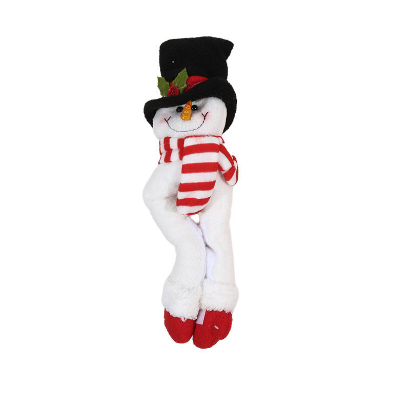 Holiday Christmas Decoration Buckle Man & Snowman Shape Velcro Curtain Buckle for Home Christmas Window Curtain Fixing Decorative Use
