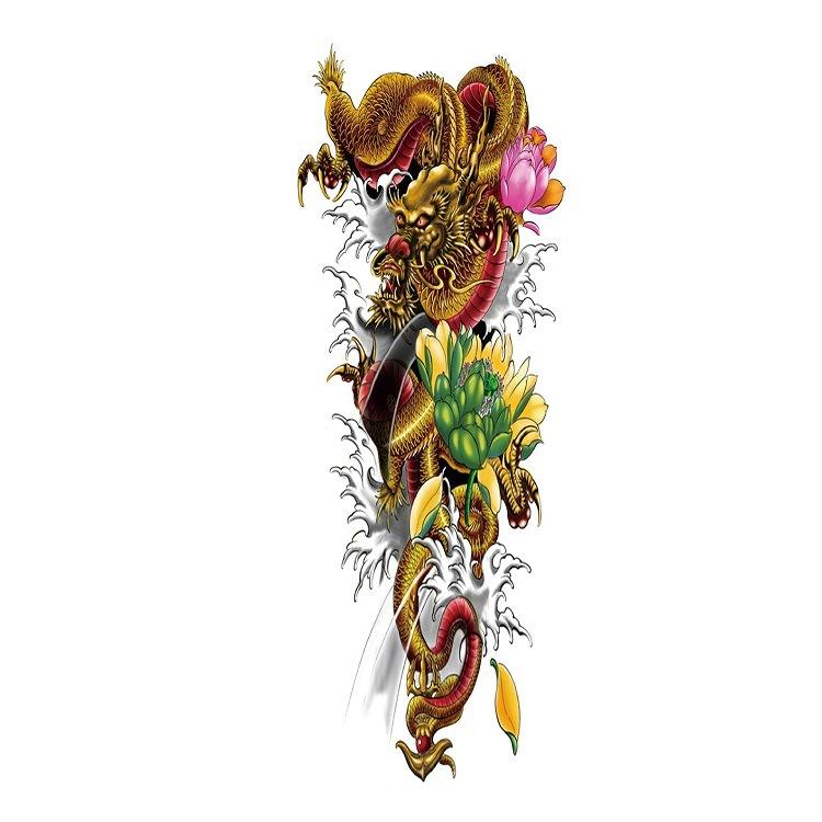 Full Arm Tattoo Sticker Large Flower Arm Waterproof Tattoo Sticker Full Arm Simulation Tattoo Amazon Set Single Piece Tattoo