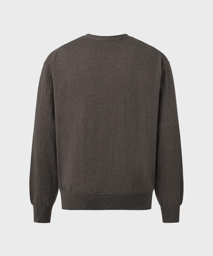 Branded [Superior] Essential Superfine V-Neck Cardigan [Taupe Brown]