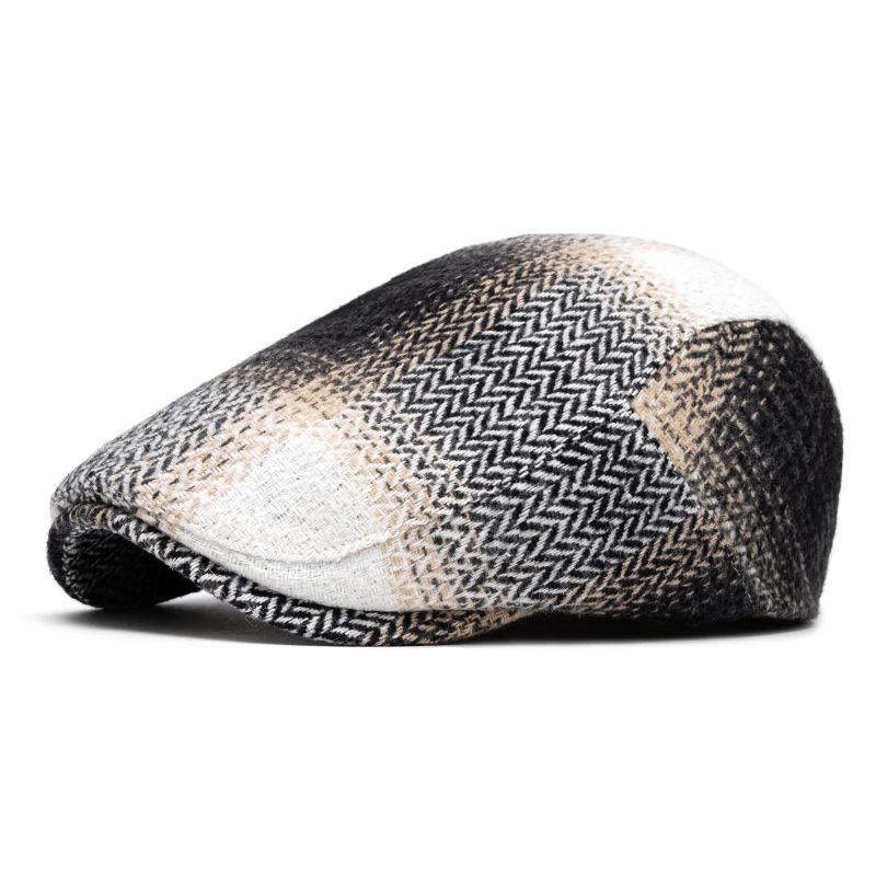 

Кепка газетчика для мужчин и женщин осень-зима теплая берет британская винтажная кепка Forward Cap чёрный