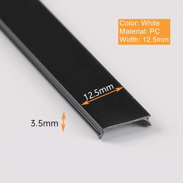 Led Aluminum Profile Silicone Flexible Pc Lampshade Milky White Cover for Cabinet Hard Bar Light Wall Decor Diy Linear Lamps