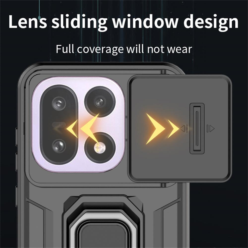 For OnePlus 15 5G Case PC + TPU Kickstand Phone Protector with Lens Cover