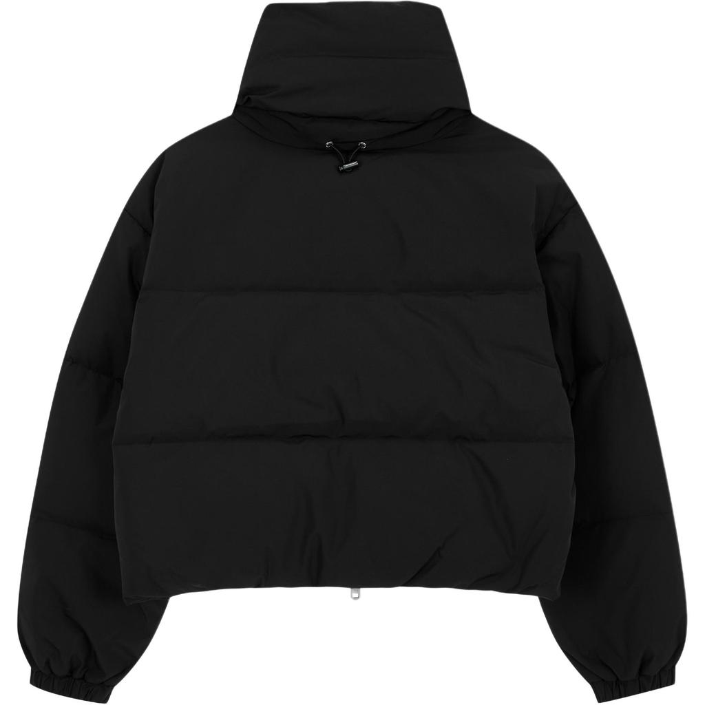 Calvin Klein Comfortable Letter Print Short Kendall Collar Korean Style Down Jacket Women Outerwear Black J225572BEH