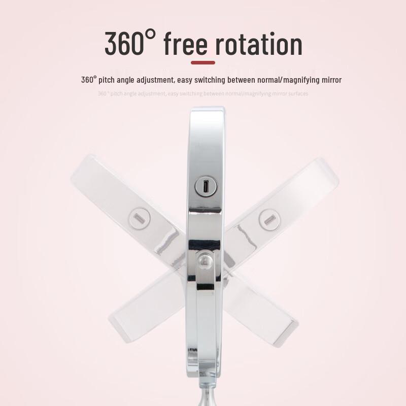 Desktop LED Makeup Mirror with Magnification