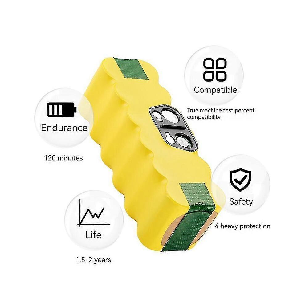 14.4V 6000MAh Robot Vacuum Cleaner Battery for 500 600 700 800 900 Series 620 650 770 780 580 Batte