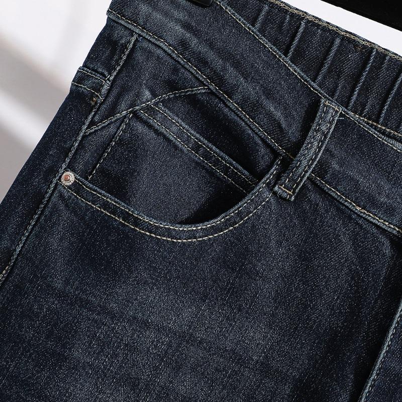 DIMANAF 2026 Autumn Winter New Plus Size Women Wide Leg Denim Pants Elastic High Waist Straight Jeans Casual Trousers
