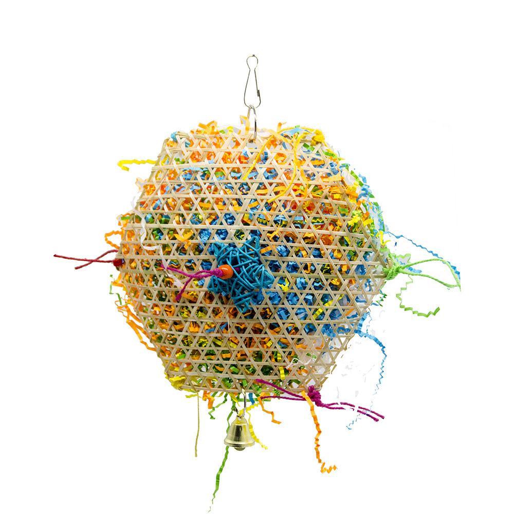 Papageien-Schredderspielzeug, trocken, Anti-Beiß-Papageienkäfig, Futtersuchspielzeug, Kauspielzeug mit Glocke, Papageienspielzeug und Vogelzubehör für Haustierspielzeug
