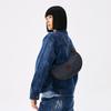 MLB New York Yankees FW25 Vintage Denim Minimalist Commuter Adjustable Shoulder Bag Unisex Bags Indigo 3ABQMV35N-50INS