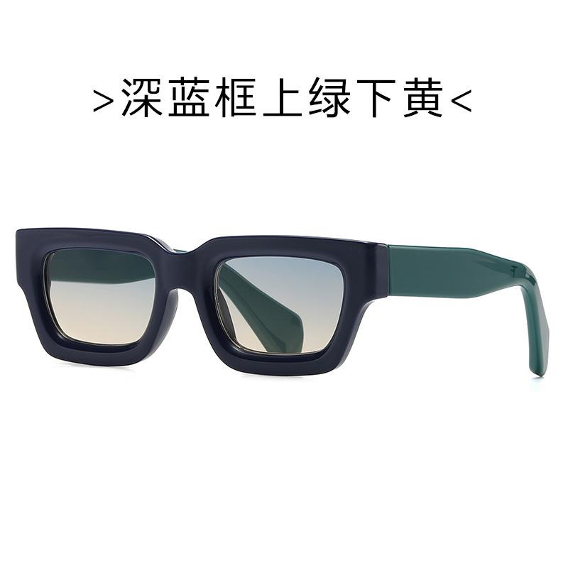 New fashionable small frame sunglasses, European and American personalized box sunglasses, versatile thick frame INS style, too