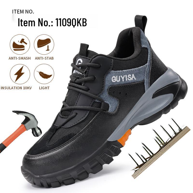 Insulated 10KV Electrician Shoes, Anti-Smash & Anti-Puncture, Fiberglass Toe, Wear-Resistant, Comfortable Protective Safety Shoes for Men.