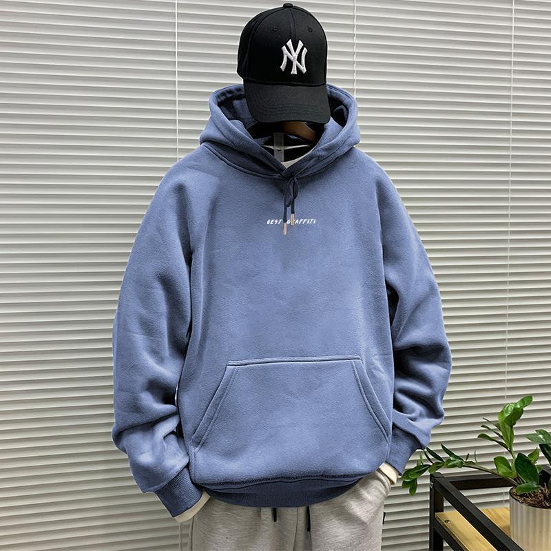 Herbst/Winter Neu Herren Amerikanischer Stil Kapuzenpullover Hoodie mit Samtfutter
