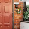 2D Flat 1pc Vintage Easter Bunny Metal Sign, Round Aluminium Door Mount Decor, 8x8 in, Farmhouse Style Wall Art for Home, Room, Street, Shop, Garage