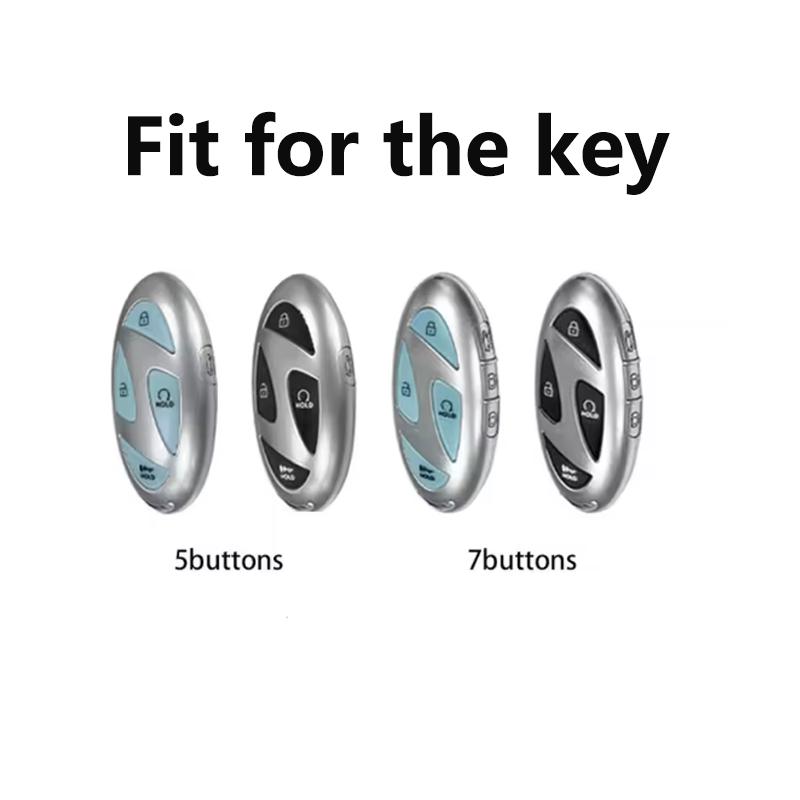 bpzsw1 Crystal TPU Key Case for Hyundai Kona Ev Grandeur GN7 IONIQ 6 2023 2024 5 7 Button Remote Car Key Cover Fob Holder Accessories