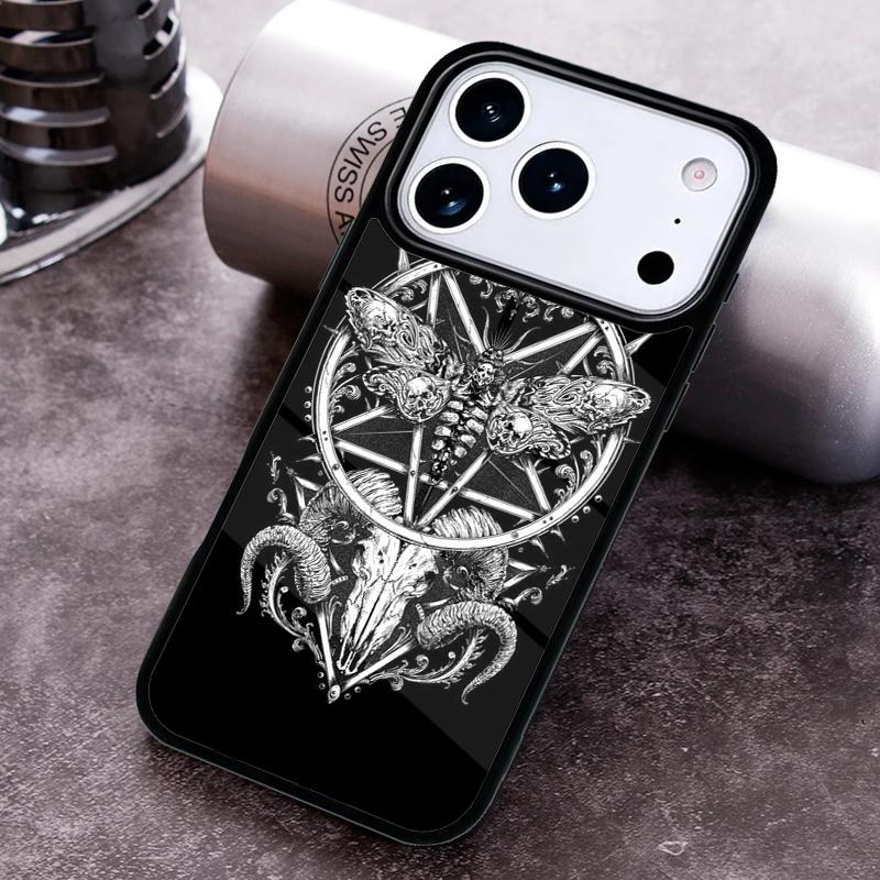 Gothic Witch Satan Phone Case for iPhone 17 16 15 Pro Max Air 14 13 12 11 Plus Shockproof Cover