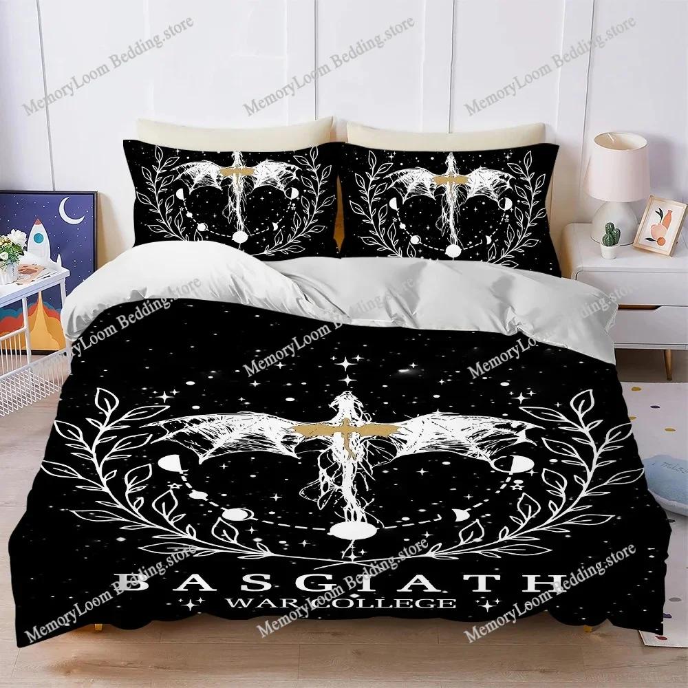 Fantasy Novels F-Fourth-Wings Duvet Cover Set Home Style Bedding Soft Laundry Cotton Bed Student Dormitory Gift Home Textile9639