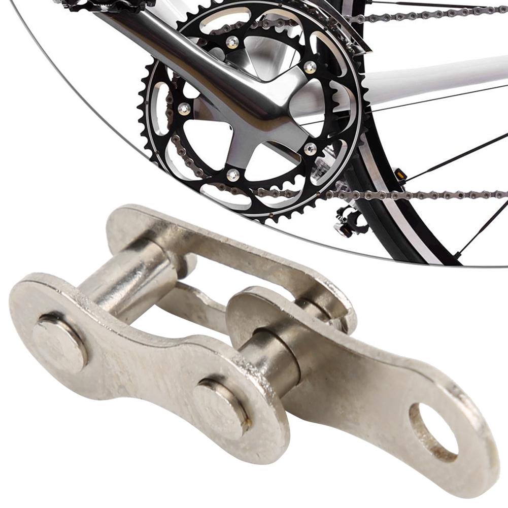 50PCS CNC Electroplating Silver 410 Harden Single Speed Bike Chain Quick Release Link Magic Buckle Chains Connector