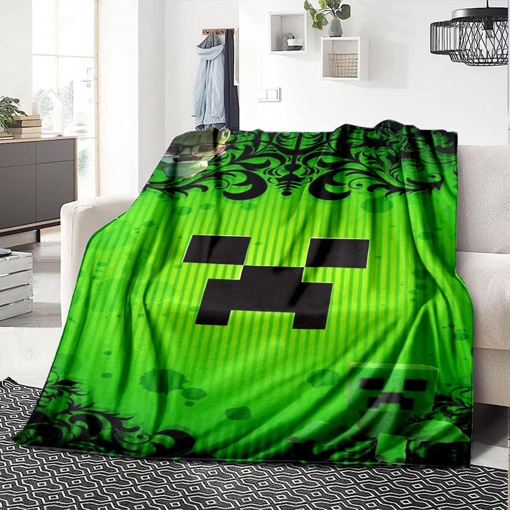 Minecraft Blanket Comfortable Suitable For Seaside Livingroom Office For All Occasions Playful Design Perfect Gift For Relatives And Friends
