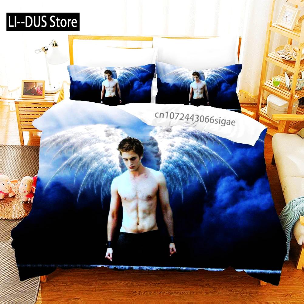 Twilight Series Duvet Cover Set And Pillowcases Vampire Hot Movies Single King Full Fashion 3D Bedding Set For Adults Bed Linen