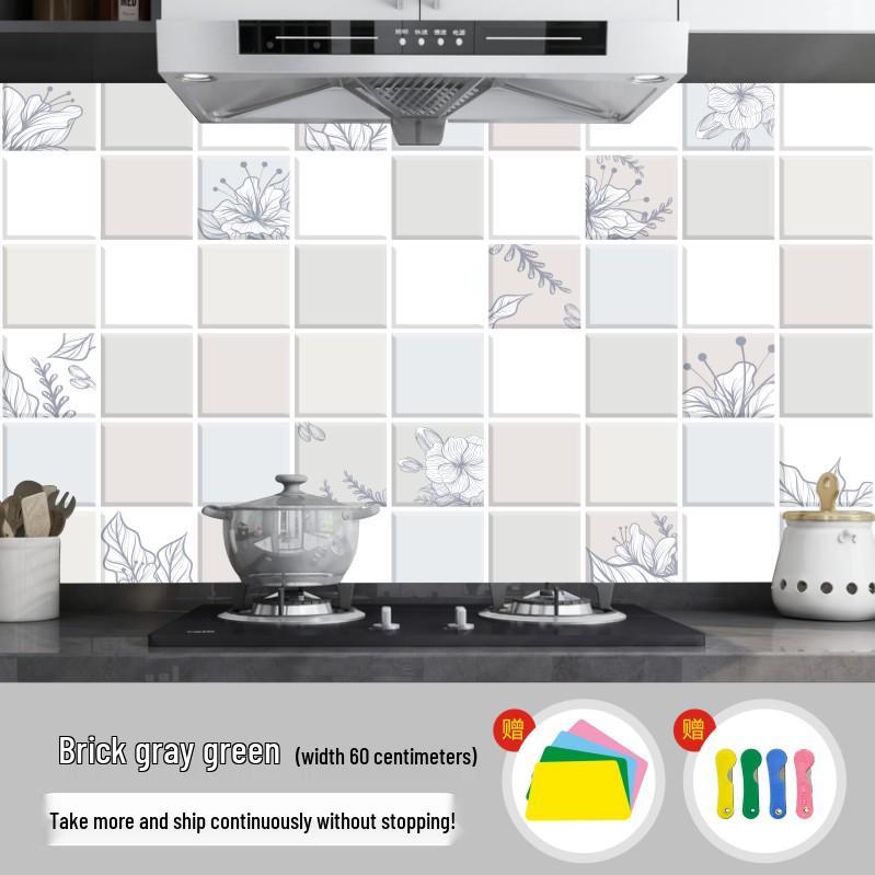 

Жаростойкие, водонепроницаемые, масло- и влагостойкие наклейки на кухонную стену - самоклеящаяся алюминиевая фольга для шкафов и плит 60 cm x 1 m (per order)