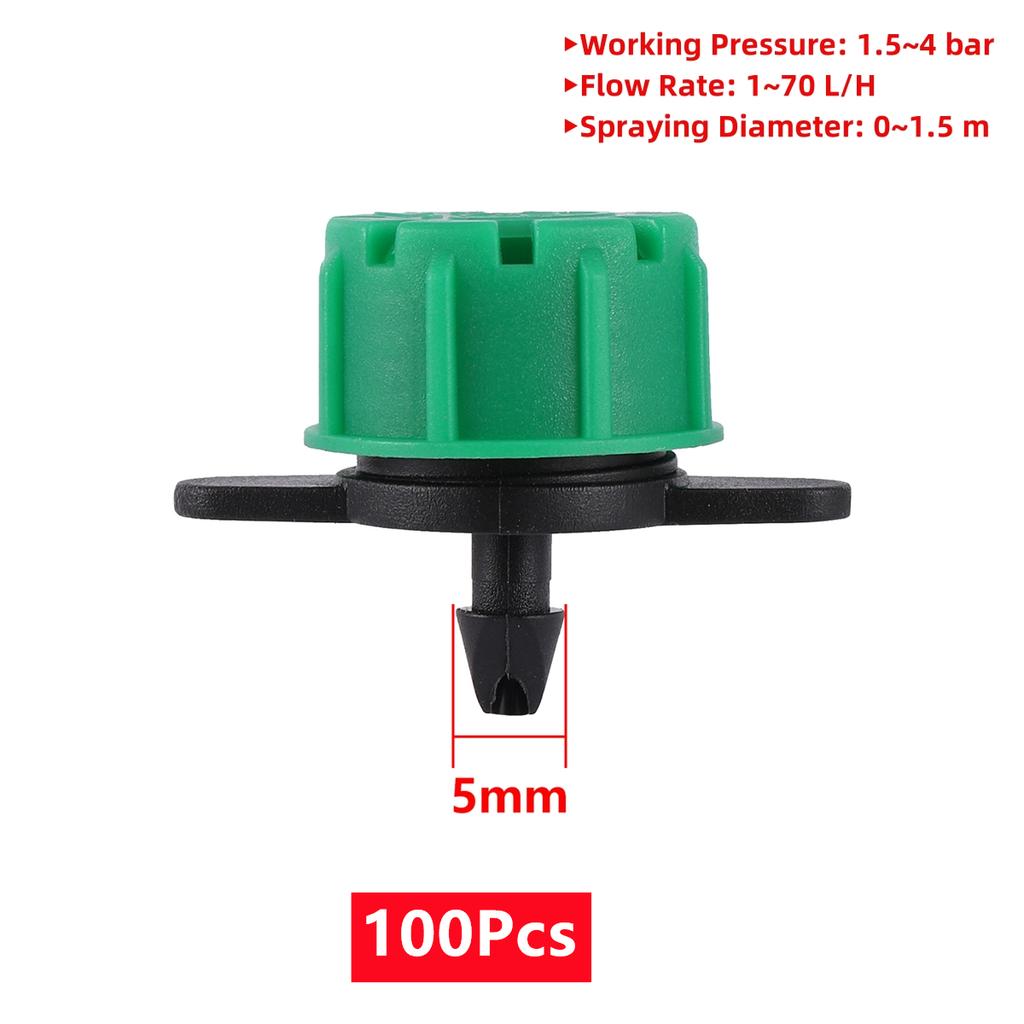 Adjustable 8-Holes Dripper 3/5mm 4/7mm Barbed Garden Drip Irrigation System Watering Emitter Potted Bonsai Plant Watering Device